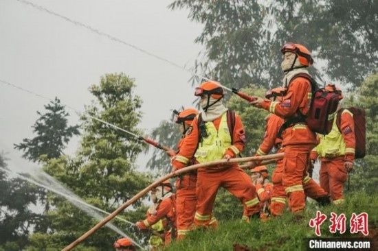 演練現(xiàn)場。瀘州消防供圖