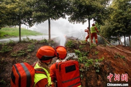演練現(xiàn)場。瀘州消防供圖