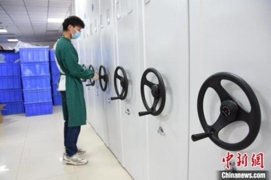 圖為鄭州大學(xué)人骨考古實(shí)驗(yàn)室內(nèi)的骨骼標(biāo)本庫(kù)。王宇 攝