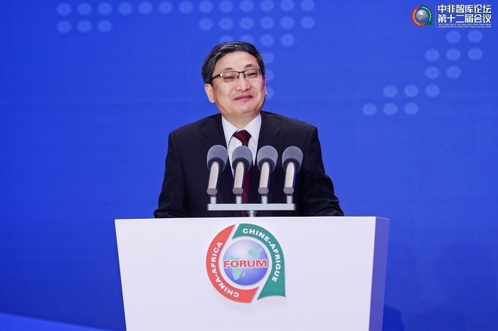 中國政府非洲事務(wù)特別代表劉豫錫在中非智庫論壇第十二屆會議開幕式上發(fā)表致辭。浙江師范大學(xué)非洲研究院供圖