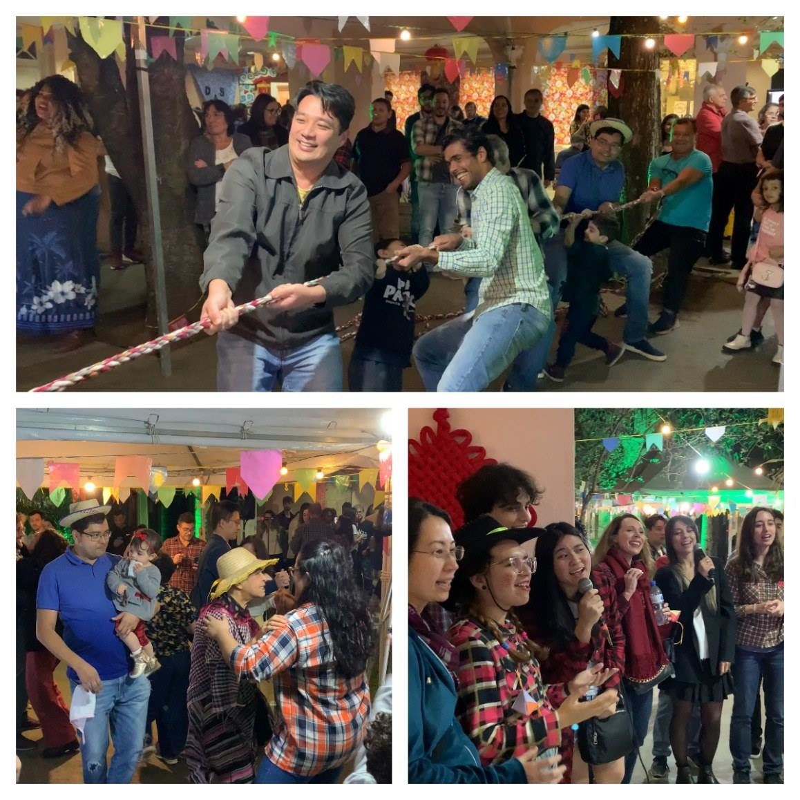 參與者在活動(dòng)中體驗(yàn)巴西豐收節(jié)文化元素。（圣保羅州立大學(xué)孔子學(xué)院供圖）