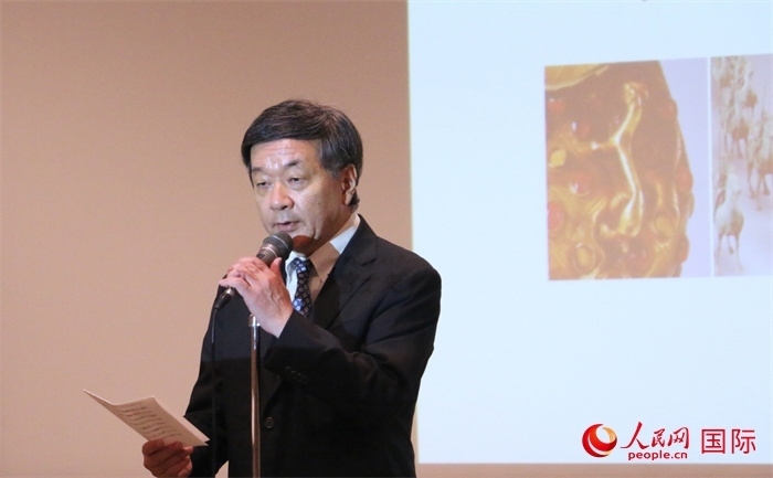 主辦方代表、富士美術館館長五木田聰致辭。（人民網(wǎng) 許可攝）
