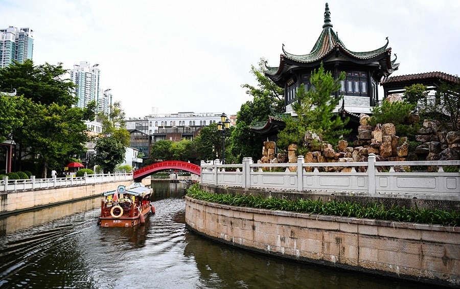 2022年7月19日拍攝的廣州永慶坊一角。新華社記者 鄧華 攝