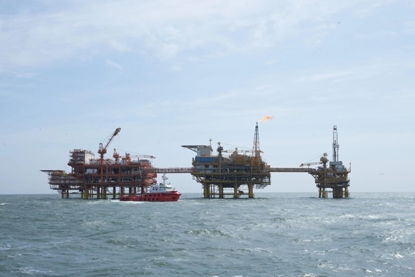 墾利6-1油田海上施工現(xiàn)場。受訪者供圖