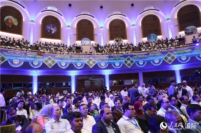 7月13日，達(dá)舍爾甘地污水處理廠項(xiàng)目竣工典禮舉行。人民網(wǎng)記者 孫廣勇攝