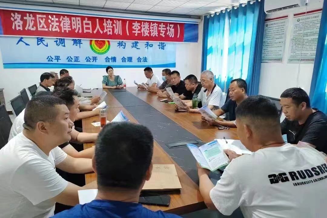 河南省洛陽(yáng)市洛龍區(qū)李樓司法所開(kāi)展《民法典》專題普法講座暨“法律明白人”培訓(xùn)。河南省司法廳供圖