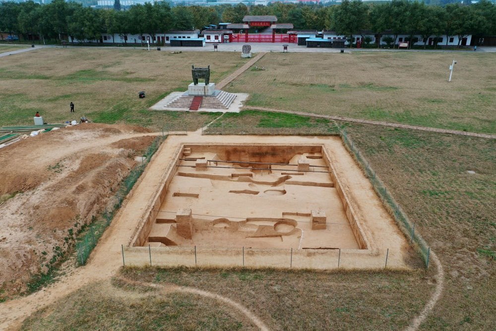 2022年河南安陽市殷墟商王陵區(qū)第三地點發(fā)掘現(xiàn)場（資料照片）。新華社發(fā)