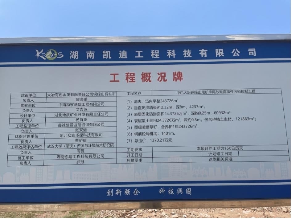 工程概況牌。 人民網(wǎng)記者 楊喬攝