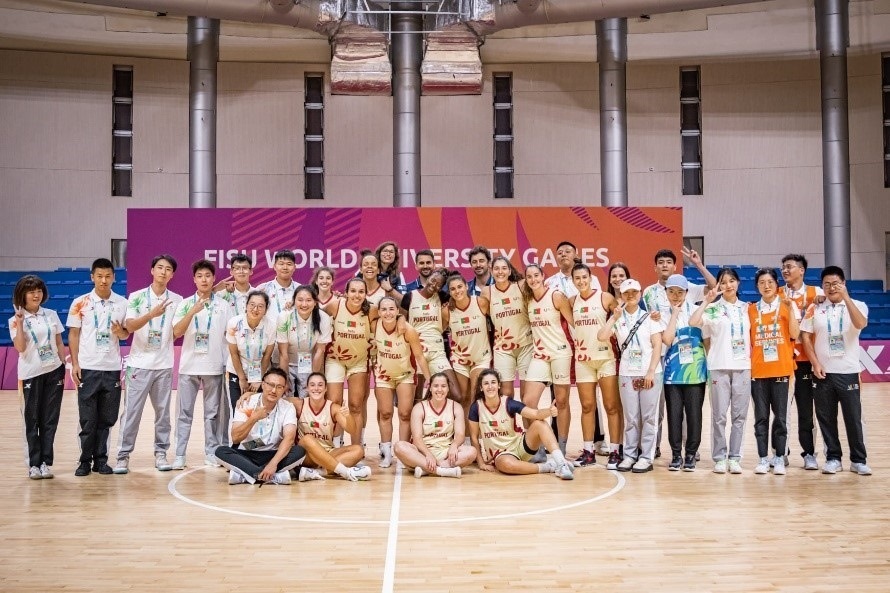 成都大運會葡萄牙女子籃球隊。 受訪者供圖
