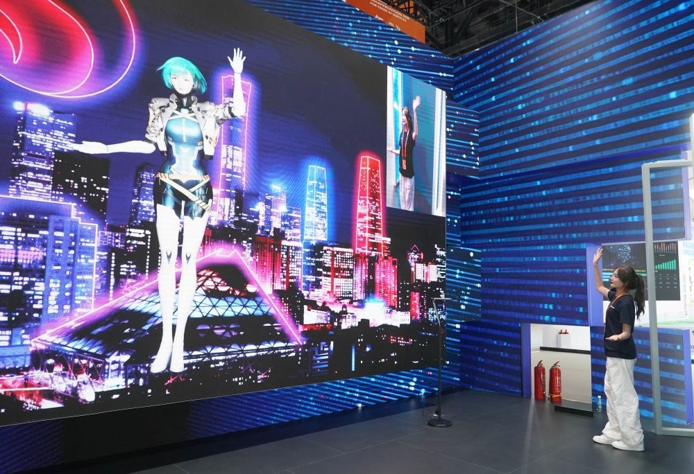 這是9月1日在國家會議中心拍攝的一款數(shù)字人。新華社記者 任超 攝