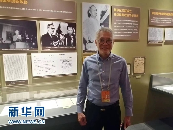 印尼廣東社團聯(lián)合總會總主席張錦泉。新華網(wǎng)記者 侯強 攝