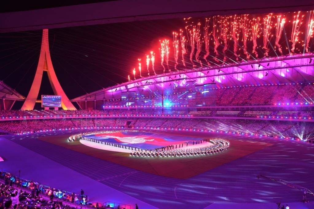 5月5日，第32屆東南亞運動會在柬埔寨首都金邊的國家體育場開幕。
