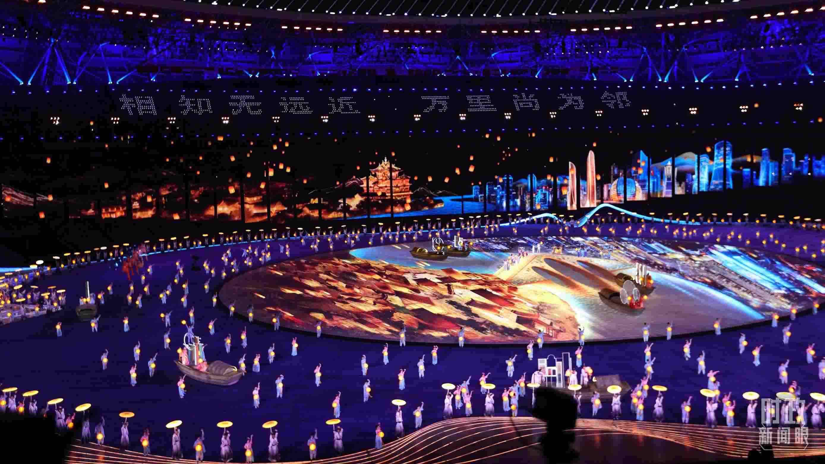 △杭州第19屆亞運(yùn)會(huì)開(kāi)幕式。（總臺(tái)央視記者魏幫軍拍攝）