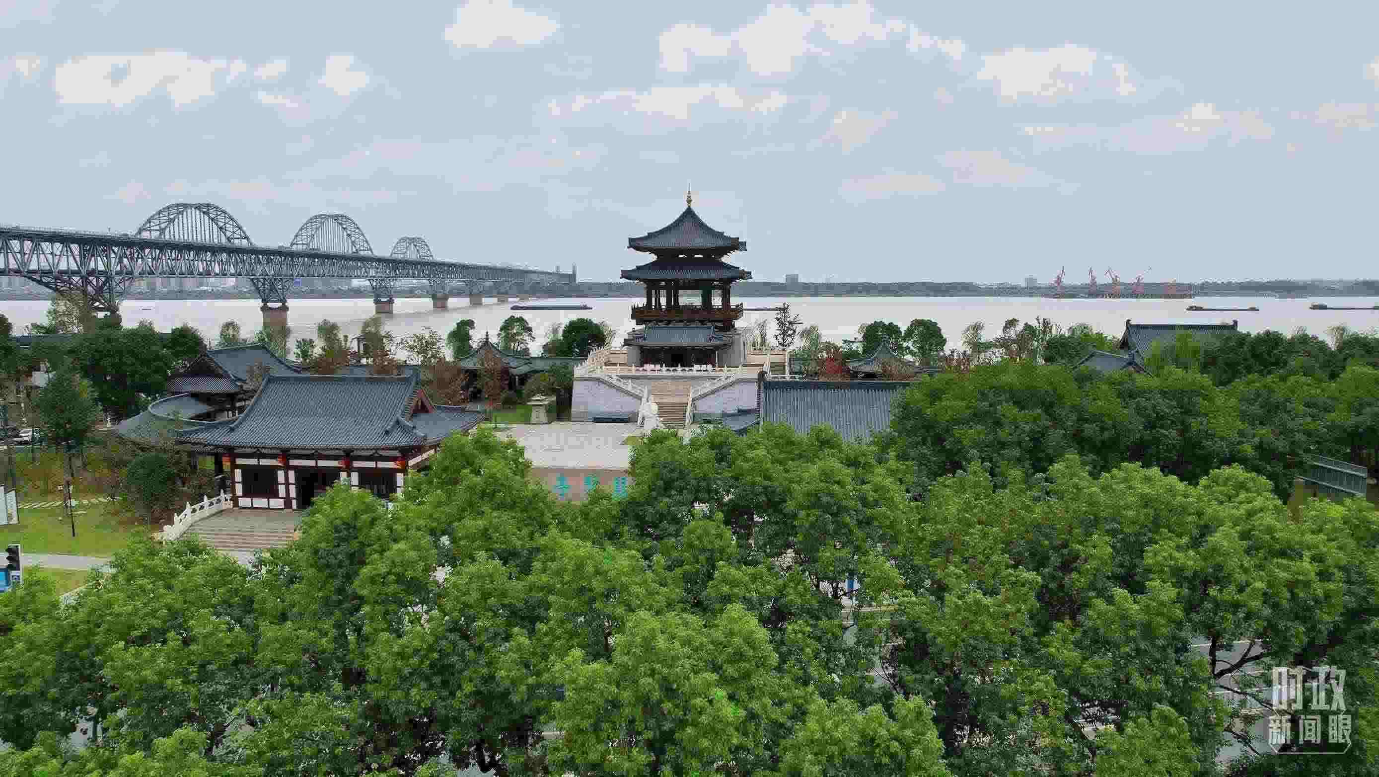 △長江國家文化公園九江城區(qū)段。（總臺記者劉陽拍攝）