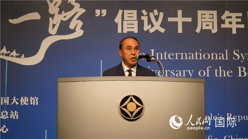 柬埔寨駐日大使圖伊瑞發(fā)言。人民網(wǎng) 蔣曉辰攝