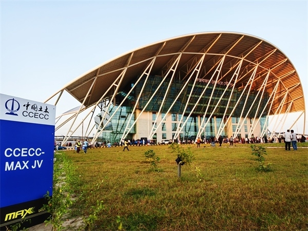 孟加拉國建筑面積最大鐵路車站——科考斯巴扎車站。中國土木工程集團有限公司供圖