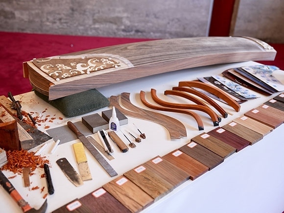 蘭考古箏制作展示。中央音樂學(xué)院供圖