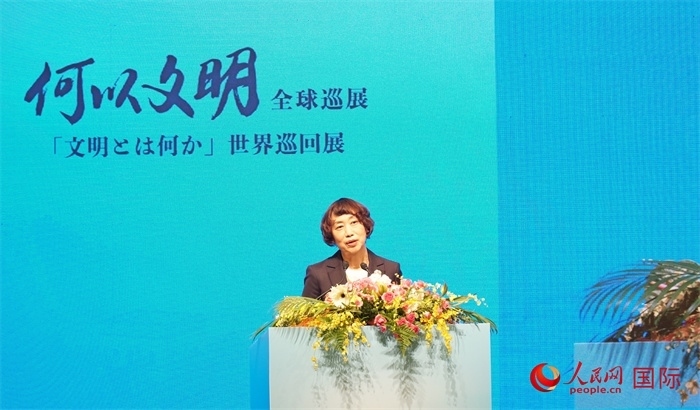 中央廣播電視總臺(tái)副臺(tái)長(zhǎng)邢博致辭。人民網(wǎng) 蔣曉辰攝