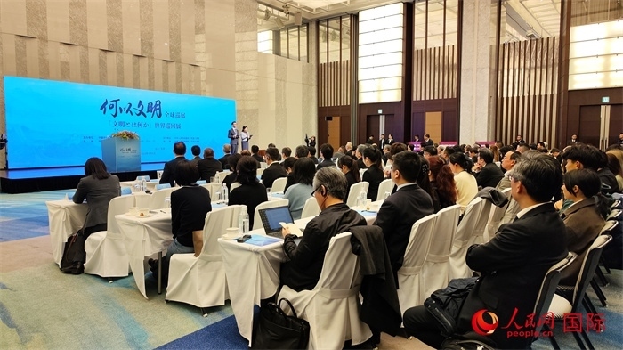 “何以文明”全球巡展?日本特展啟動(dòng)儀式現(xiàn)場(chǎng)。人民網(wǎng) 蔣曉辰攝