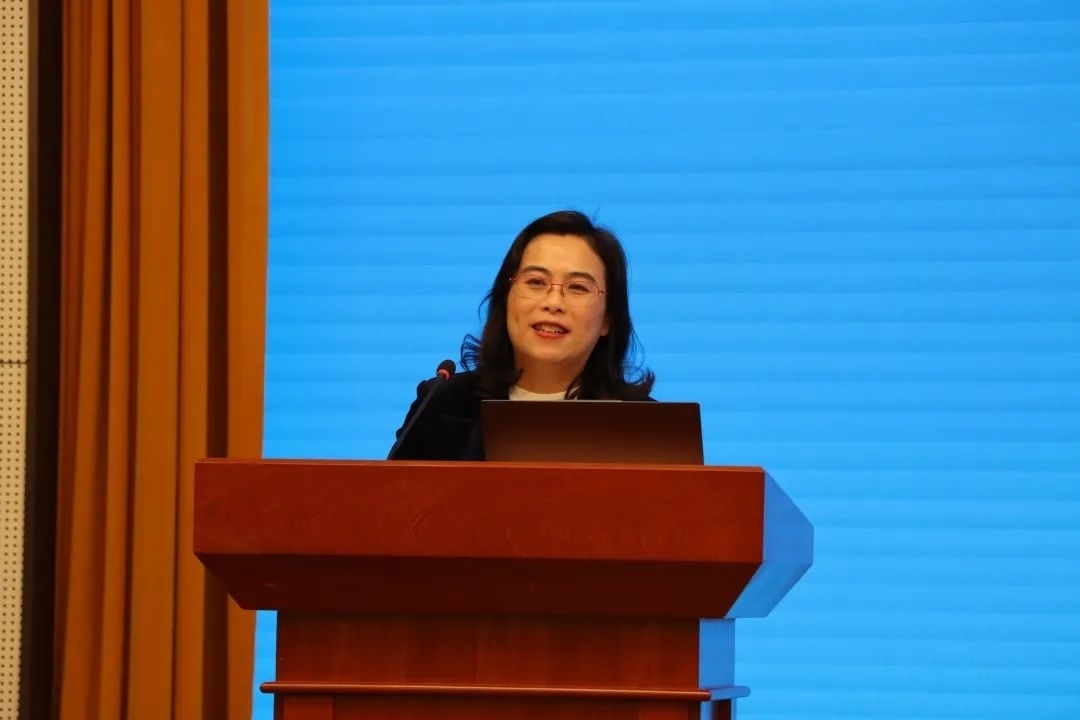 浙江師范大學副校長張建珍致辭。主辦方供圖