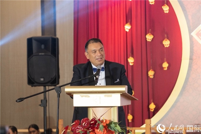 菲外交部副部長多明戈出席年會并致辭。人民網(wǎng)記者樊帆 攝