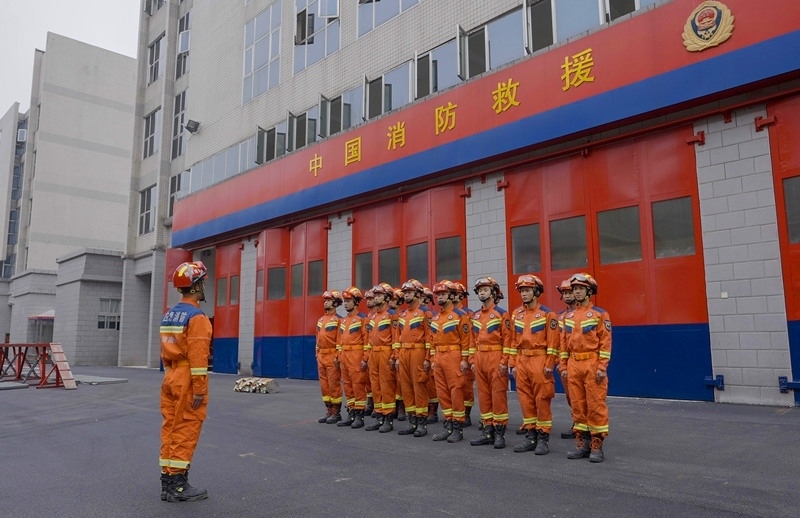 集結(jié)列隊(duì)。受訪者供圖