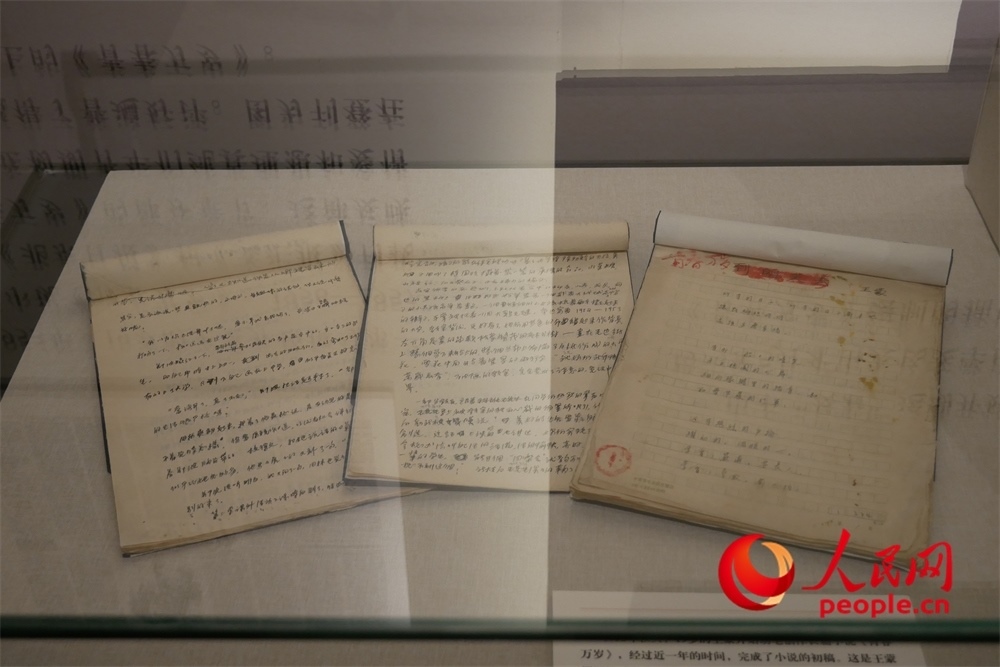 《青春萬歲》手稿。人民網記者 韋衍行攝