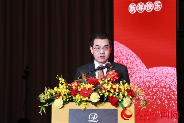 中國駐日本大使吳江浩致辭。人民網(wǎng) 許可攝