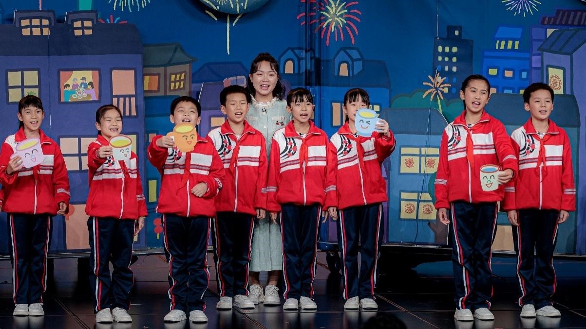 湖南省懷化市會同縣粟裕希望小學田野詩班彩排現(xiàn)場。主辦方供圖