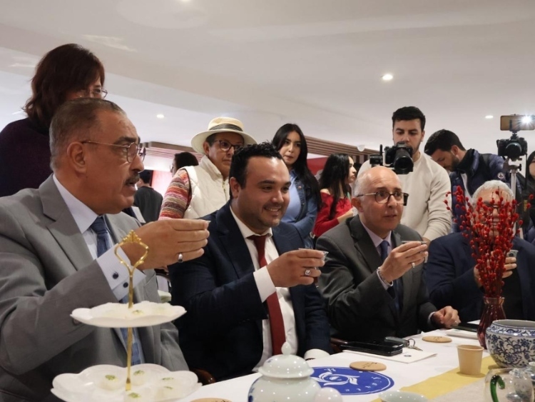 觀眾興致勃勃地體驗(yàn)茶藝。陳芷珊攝