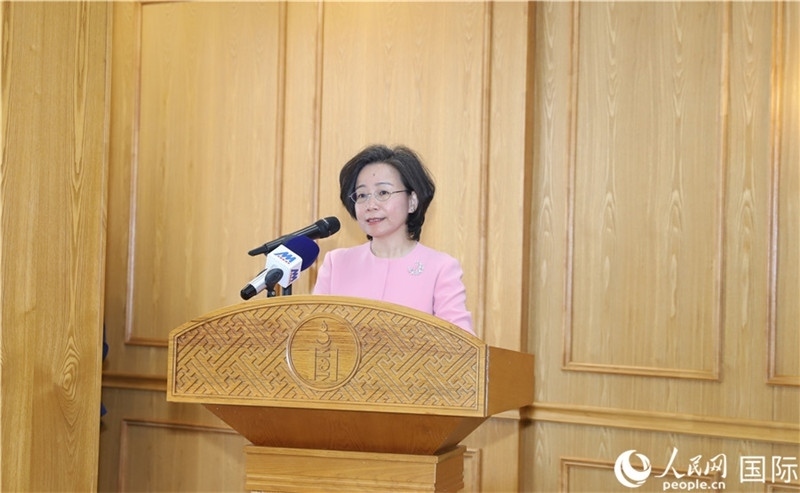 沈敏娟大使致辭。人民網(wǎng)記者 霍文攝