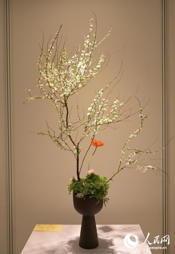插花作品。人民網(wǎng) 玄番登史江攝
