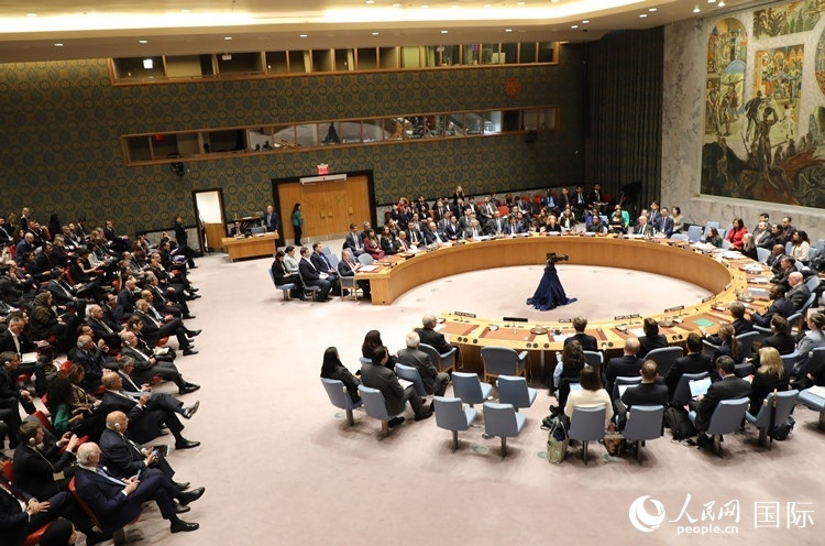 4月18日，聯(lián)合國總部安理會投票現(xiàn)場。 人民網(wǎng)記者 李志偉攝
