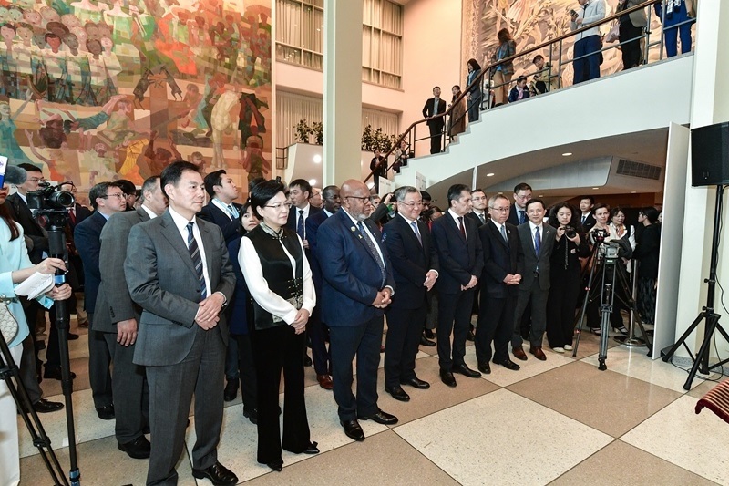 圖為“遇鑒漢字，和合共生”漢字展活動(dòng)現(xiàn)場(chǎng)。（主辦方供圖）