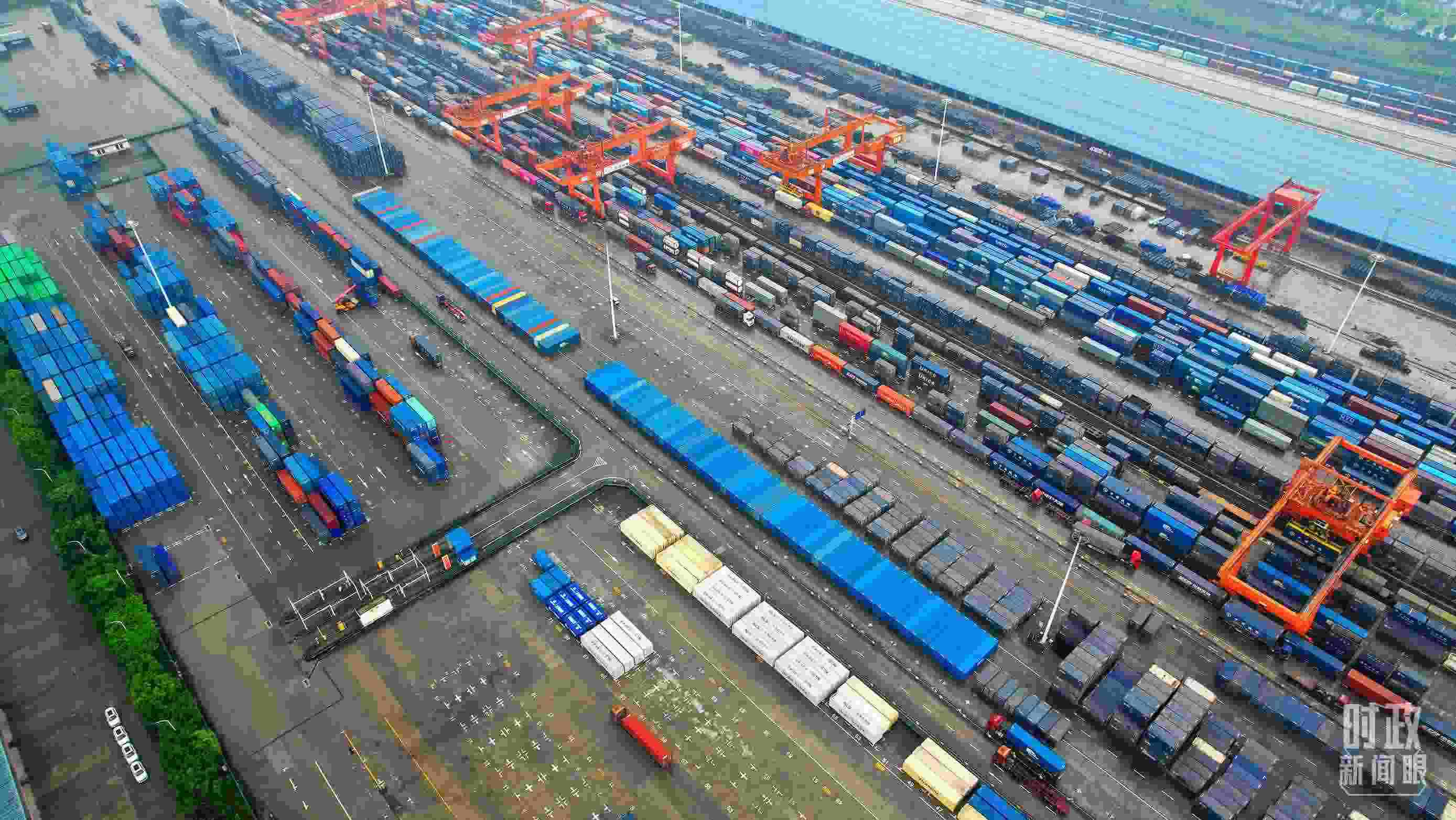 △重慶國(guó)際物流樞紐園區(qū)。（總臺(tái)央視記者范凱拍攝）