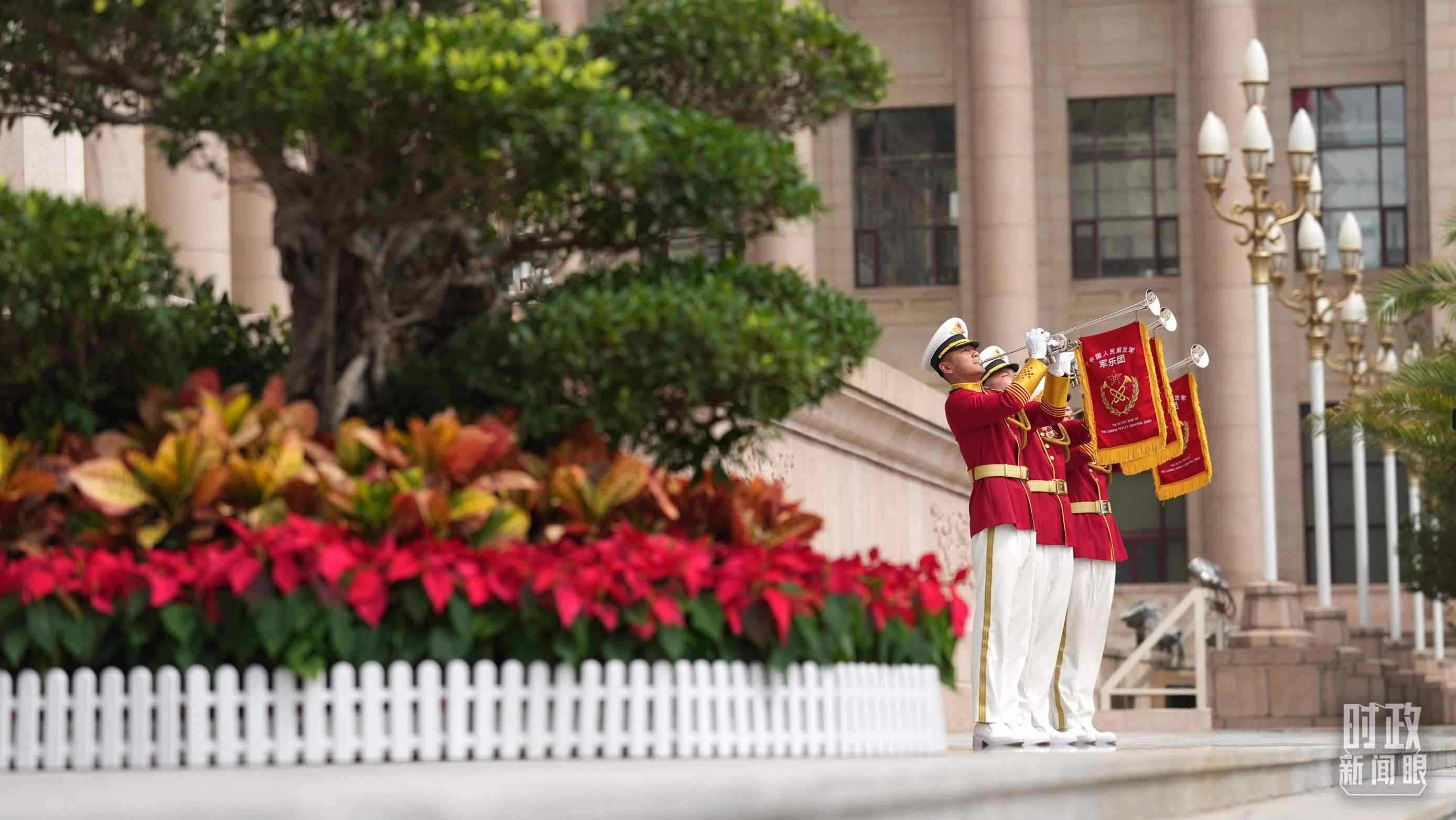 △歡迎儀式現(xiàn)場。（總臺國廣記者李晉拍攝）