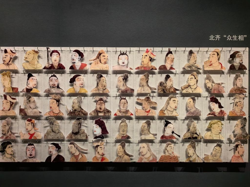 太原北齊壁畫博物館從山西北朝壁畫中提取人物元素展現(xiàn)當時民族融合、文化交流。太原北齊壁畫博物館供圖