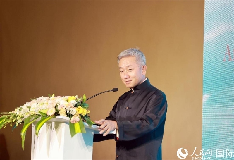 張益明大使致辭。人民網(wǎng)記者 管克江攝