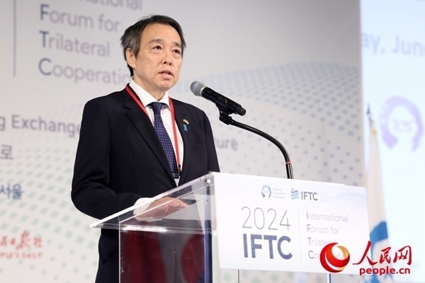 日本駐韓國大使水島光一致辭。主辦方供圖