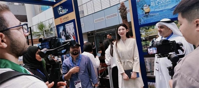 中國聯(lián)合展臺引發(fā)阿拉伯媒體關(guān)注。主辦方供圖