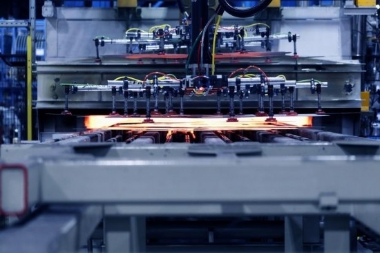 這是海斯坦普零件生產(chǎn)線（資料照片）。新華社發(fā)