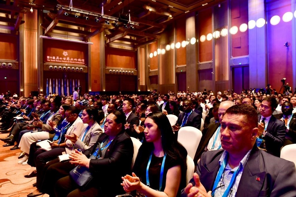 與會嘉賓出席第十屆尼山世界文明論壇。新華社記者 郭緒雷 攝