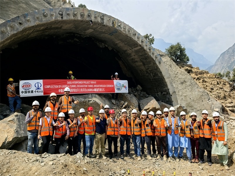 7月29日貫通儀式現(xiàn)場(chǎng)圖片。中國(guó)土木工程集團(tuán) 供圖