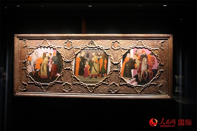 展覽“傳奇之旅：馬可·波羅與絲綢之路上的世界”展品。人民網(wǎng) 殷韜攝