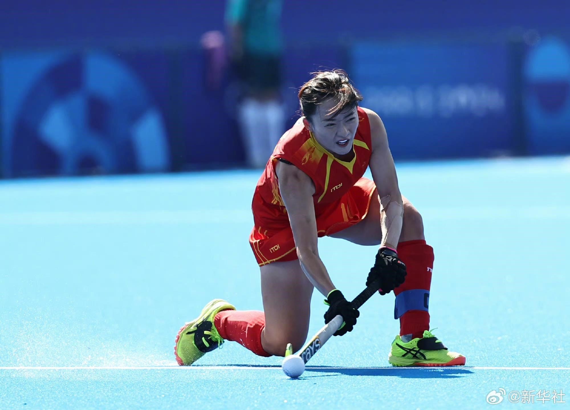 巴黎奧運會上，中國女子曲棍球隊在賽場揮灑汗水