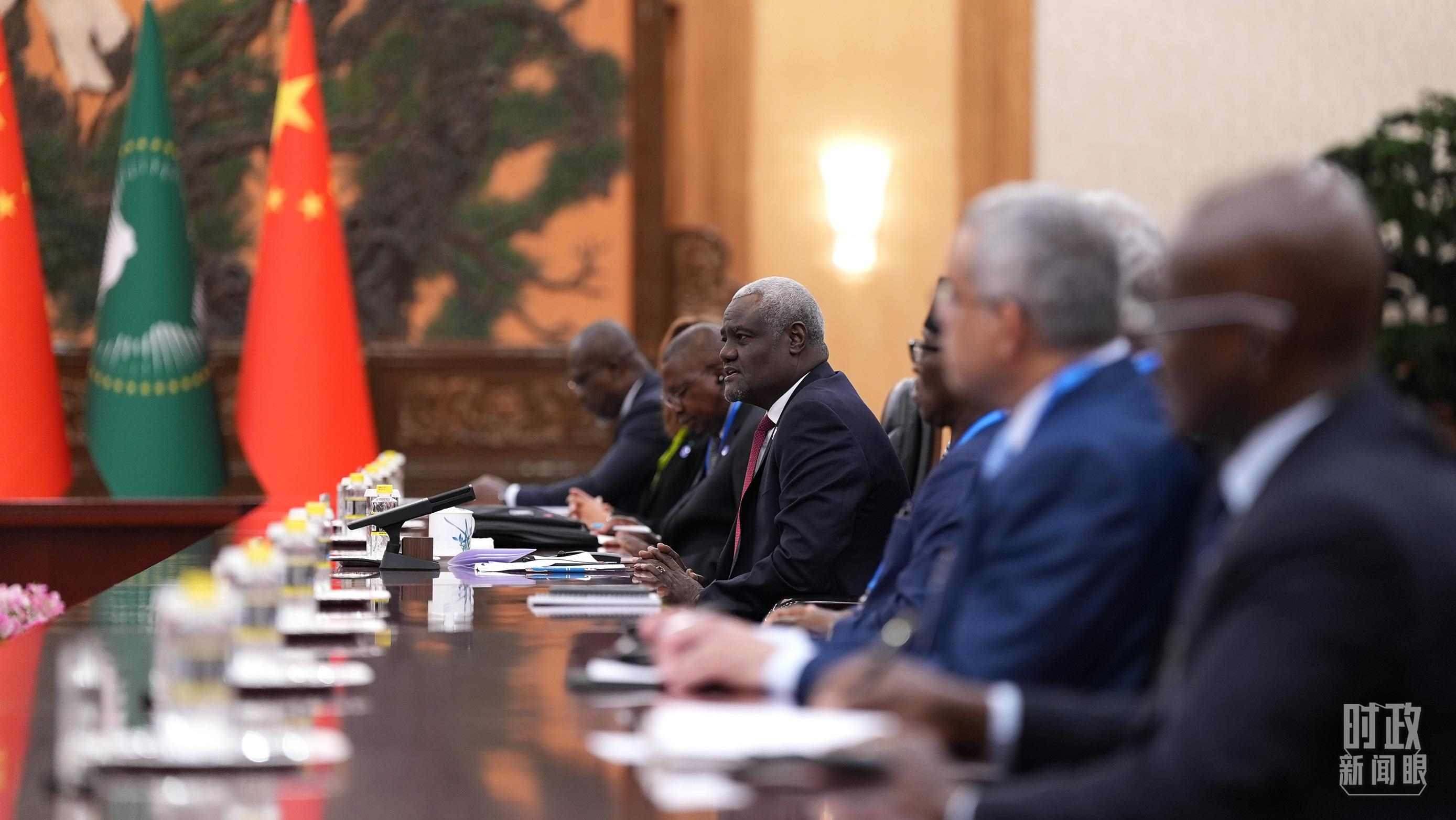  △正在參加會(huì)晤的非盟委員會(huì)主席。（總臺(tái)央視記者彭漢明拍攝）