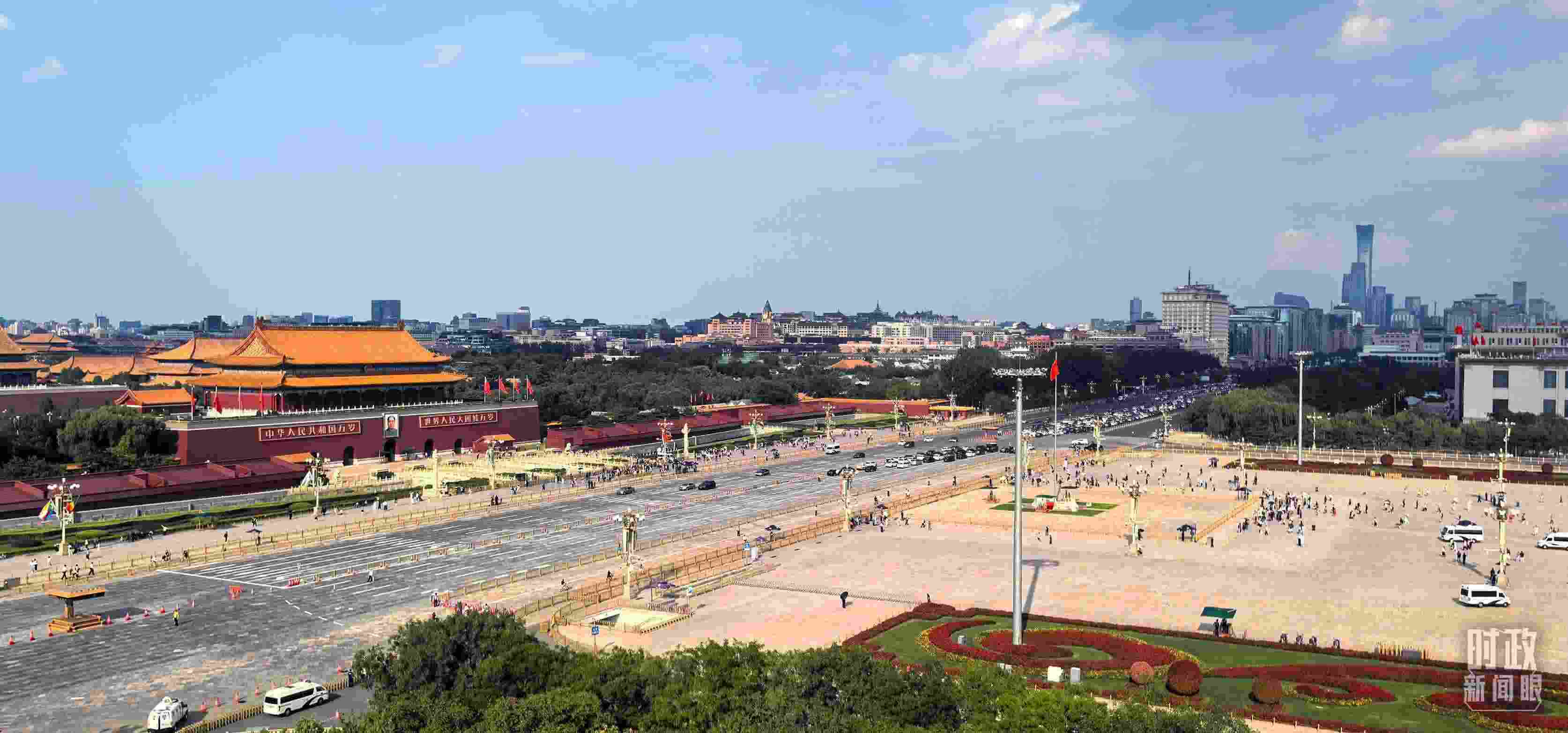 9月6日的天安門廣場。（總臺央視記者王子杭拍攝）
