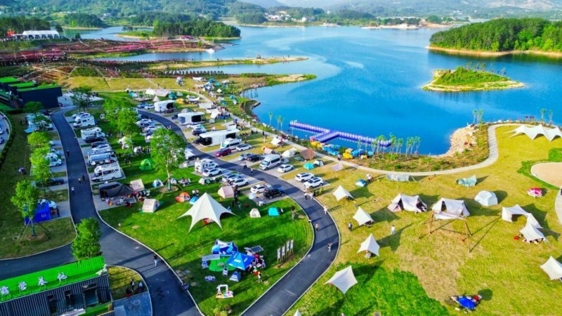 牛車河月亮灣露營(yíng)基地。受訪方供圖