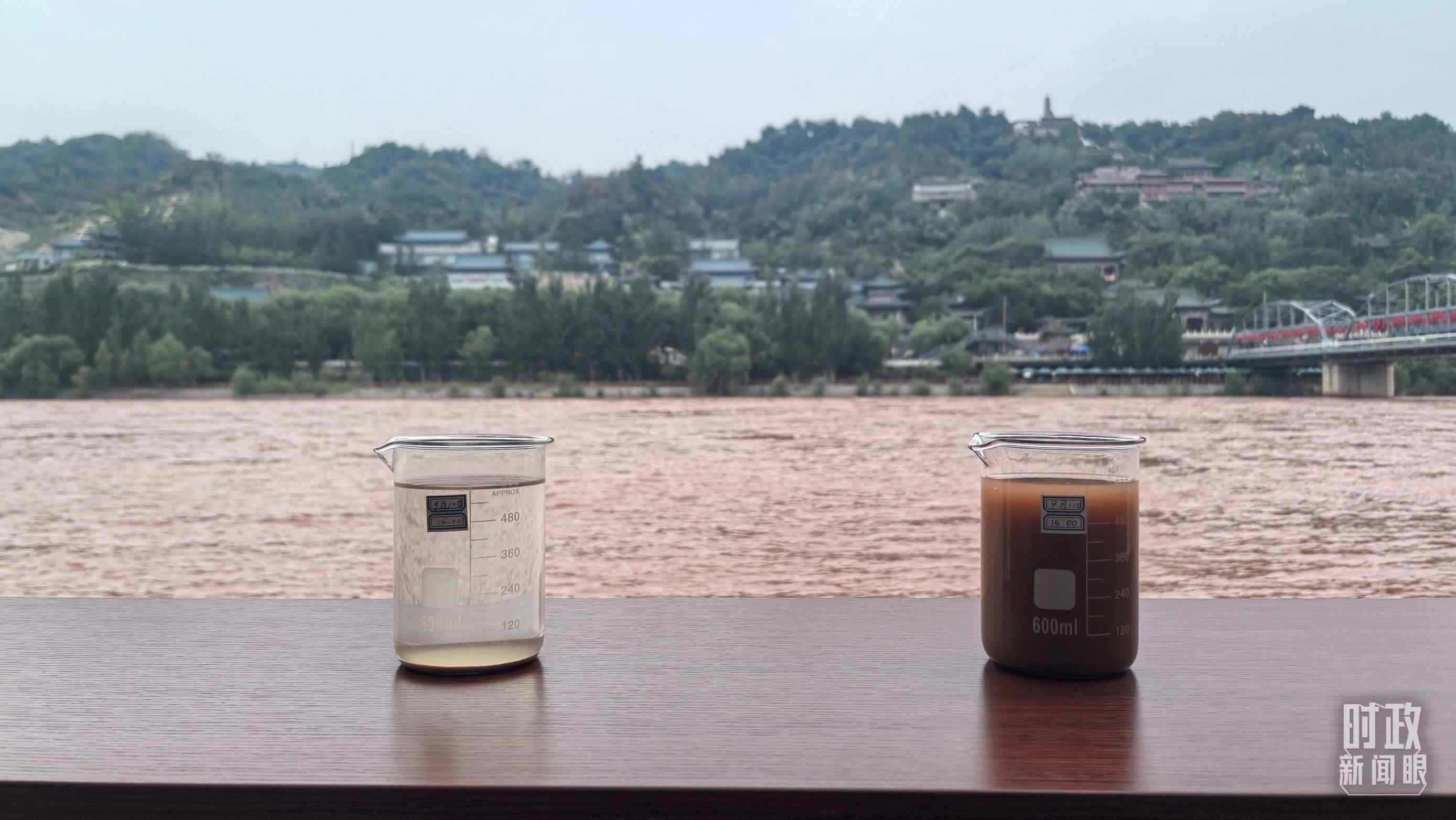 △黃河水質(zhì)監(jiān)測(cè)。（總臺(tái)央視記者陸泓宇拍攝）