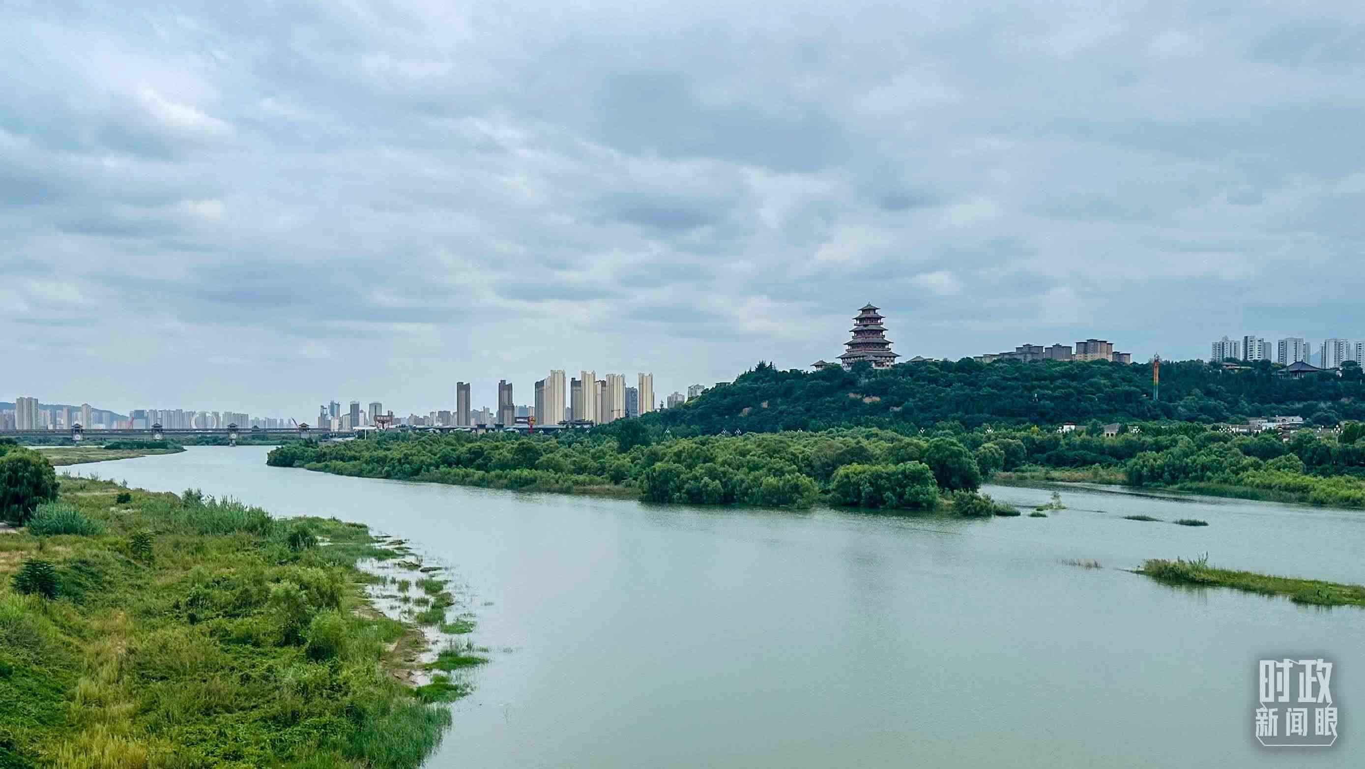 △ 渭河。（總臺(tái)央視記者范一鳴拍攝）